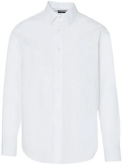 Liu Jo Wit Slim Fit Katoenen Overhemd Liu Jo , White , Heren - 5XL