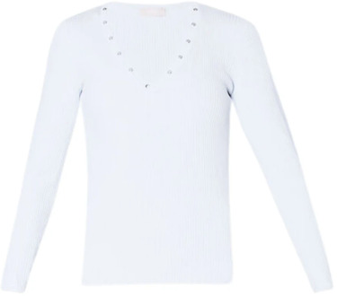 Liu Jo Witte Geribbelde Sweater Liu Jo , White , Dames - M,S,Xs