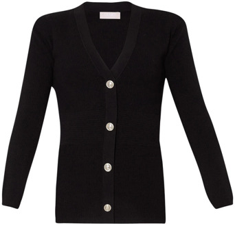 Liu Jo Zwart Cardigan Sweater Set Liu Jo , Black , Dames - L,S,Xs
