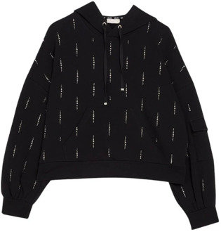 Liu Jo Zwarte Studs Sweater Liu Jo , Black , Dames - M,S,2Xs