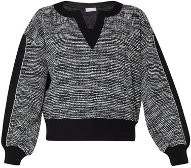 Liu Jo Zwarte synthetische sweatshirt voor vrouwen Liu Jo , Black , Dames - M,Xs