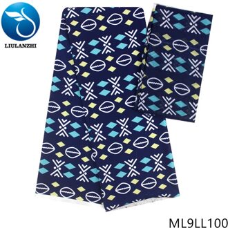 Liulanzhi Afrikaanse Stoffen 4 + 2 Yards Afrikaanse Audel Stof En Chiffon Stof Voor Vrouwen Nigeriaanse Modal Stof ML9LL98-ML9LL105 ML9LL100
