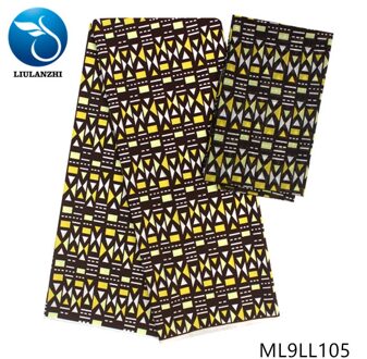 Liulanzhi Afrikaanse Stoffen 4 + 2 Yards Afrikaanse Audel Stof En Chiffon Stof Voor Vrouwen Nigeriaanse Modal Stof ML9LL98-ML9LL105