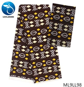 Liulanzhi Afrikaanse Stoffen 4 + 2 Yards Afrikaanse Audel Stof En Chiffon Stof Voor Vrouwen Nigeriaanse Modal Stof ML9LL98-ML9LL105