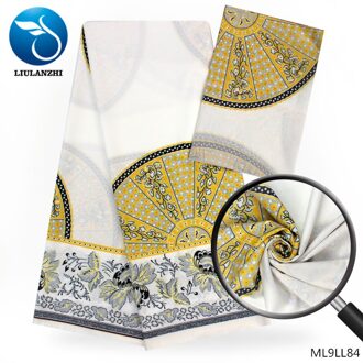 Liulanzhi Modal Stof Gedrukt Chiffon Stof Audel Stoffen 4 + 2 Yards Per Lot Afrikaanse Vrouw Party Kleding ML9LL81-87 ML9LL84