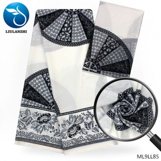 Liulanzhi Modal Stof Gedrukt Chiffon Stof Audel Stoffen 4 + 2 Yards Per Lot Afrikaanse Vrouw Party Kleding ML9LL81-87 ML9LL85