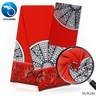 Liulanzhi Modal Stof Gedrukt Chiffon Stof Audel Stoffen 4 + 2 Yards Per Lot Afrikaanse Vrouw Party Kleding ML9LL81-87 ML9LL86