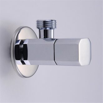 Liuyue Badkamer Water Valve Chrome Messing Hoek Valve Converter Standaard G1/2 Wc Hoekstopkraan Douchekop Connector Hardware