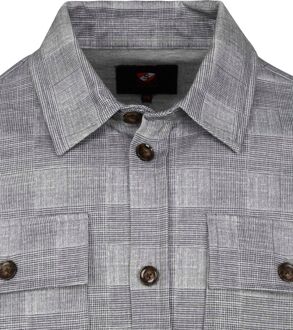 Liv Overshirt Geruit Grijs - 48,52,54