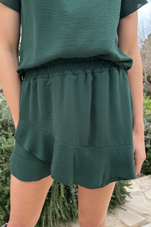 Liv Ruffle Skort Smaragd Groen
