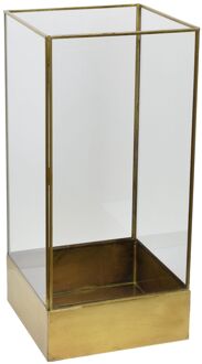 Liva Windlicht - Goud - Metaal - 45x21x21