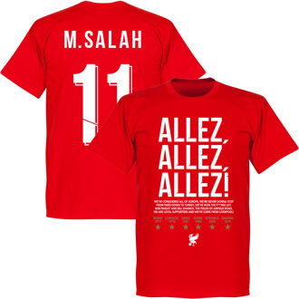 Liverpool Allez Allez Allez M. Salah 11 T-Shirt - Rood - XXL