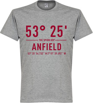 Liverpool Anfield Road Coördinaten T-Shirt - Grijs - XXXXL