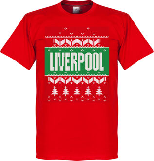Liverpool Kerst T-Shirt - Rood - L
