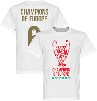 Liverpool Trophy Champions of Europe 6 T-Shirt - Wit