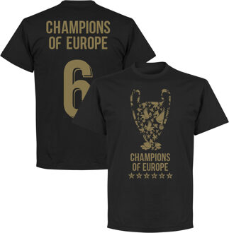 Liverpool Trophy Champions of Europe 6 T-Shirt - Zwart - M