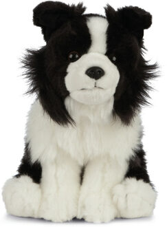 Living nature Border Collie Knuffel, 24 cm Zwart