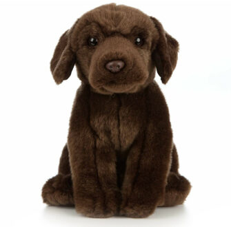 Living nature Bruine Labrador honden speelgoed knuffel 25 cm