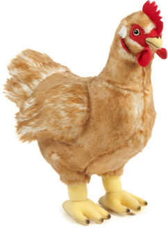 Living nature Kip knuffel - 35 cm - pluche - hen - haan - knuffelkip - knuffeldier - Speelgoed