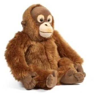 Living nature Orang Oetan - 30 cm - Pluche - aap - bruin - knuffel - speelgoed