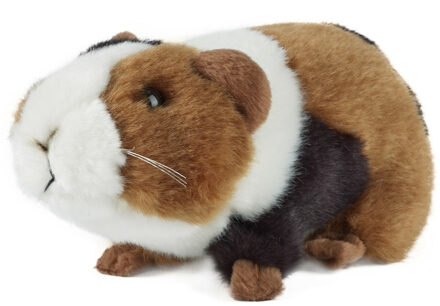 Living nature Pluche Cavia knuffel 18 cm - Cavia huisdieren knuffels - Speelgoed Bruin