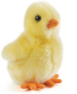 Living nature Pluche kuikentje - geel - 12 cm - knuffel - paaskuiken - speelgoed