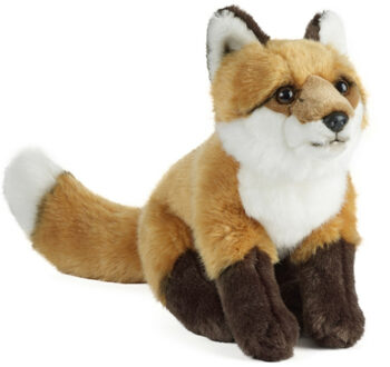 Living nature Pluche vos knuffel - 39 cm - Vossen - bosdieren knuffels Multi