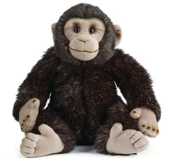 Living nature Speelgoed knuffel aapje chimpansee 30 cm