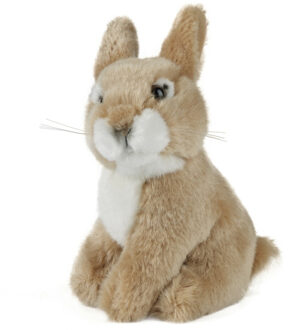Living nature Speelgoed knuffel konijn/haasje bruin 16 cm