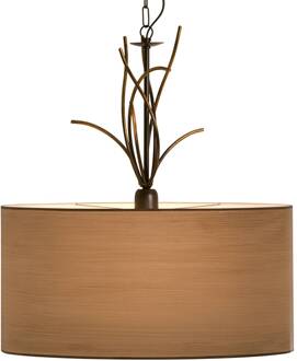 LIVING OVAL - decoratieve hanglamp bruin- zwart, crème