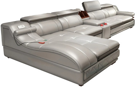 Living Room Sofa set real genuine cow leather sofa recliner speaker massage bluetooth puff asiento muebles de sala canape cama