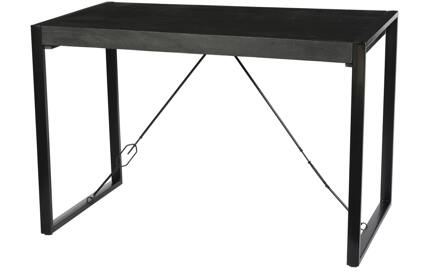 Livingfurn Bartafel 'Norris' Mangohout en staal, 140 x 80cm - 140 x 80 cm