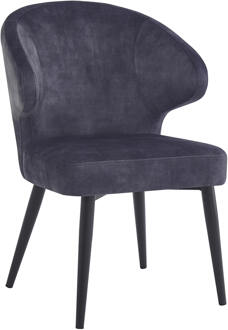 Livingfurn Donna Anthracite Velvet Zwart