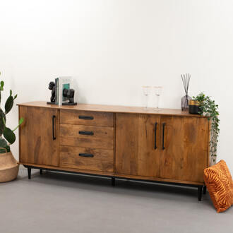 Livingfurn Dressoir Elias 200cm - Mangohout Bruin