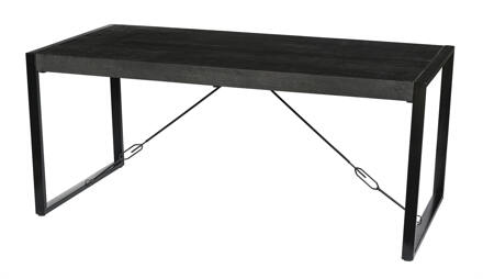 Livingfurn Eettafel 'Norris' Mangohout en staal, 140 x 80cm - 140 x 80 cm