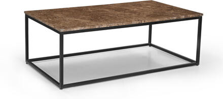 Livingfurn Salontafel Dion Emperador 120cm - Marmer Zwart