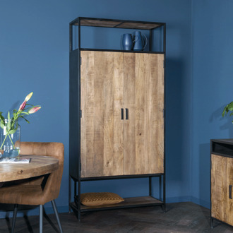 Livingfurn Sturdy 2 Doors 100cm Bruin, Zwart