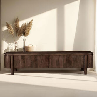 Livingfurn TV-meubel 'Salano' Mangohout, 210cm, kleur Bruin - 210 cm