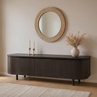 Livingfurn TV-meubel 'Tobago' Eiken, 170cm, kleur Espresso - 170 cm