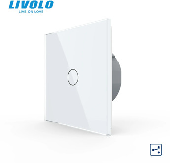 Livolo EU Standard 2 Way Wall Touch Screen Control Switch, Crystal Glass Panel, 220-250V,cross switch,pass through control