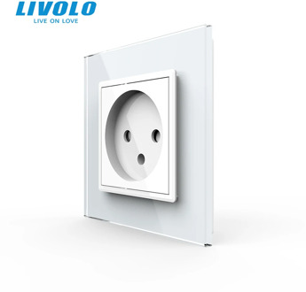 Livolo EU Standard Israel Power Socket, Crystal Glass Panel,100~250V 16A Wall Power Socket,C7C1IL-11/12/13/15(7colors),no logo
