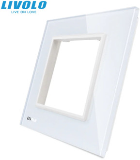 Livolo EU standard Luxury Pearl Crystal Glass, only panel, Double Glass Panel For Wall Socket, for socket function key,with logo