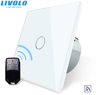 Livolo EU Standard Remote Switch, AC 220~250V Wall Light Remote Touch Switch With Mini Remote Controller C701R-11-RT12,no logo