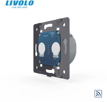 Livolo EU Standard Remote Switch Without Crystal Glass Panel,AC 220~250V, Wall Light Remote Touch Switch+LED Indicator,VL-C702R