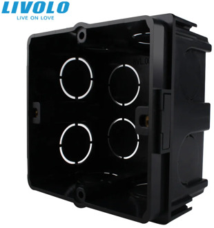 Livolo Free Choose, Black Plastic Materials, EU Standard Internal Mount Box for 80mm*80mm Standard Wall Light Switch