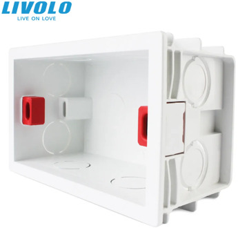 Livolo Free Choose, White Plastic Materials, 101mm*67mm US Standard Internal Mount Box for 118mm*72mm Standard Wall Light Switch
