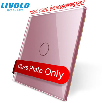 Livolo Luxury Colorful Pearl Crystal Glass,only panel, Single Glass Panel For 1 Gang 2Gangs Wall Touch Switch, no logo