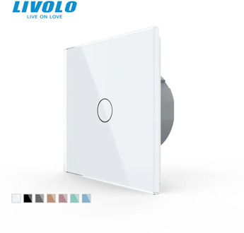 Livolo luxury Wall Touch Sensor Switch,EU Standard Light Switch,Crystal Glass switch power,1Gang 1Way Switch,220-250,C701-1/2/5