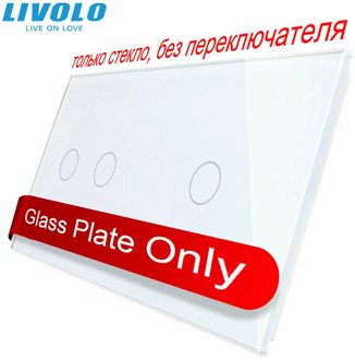Livolo Luxury4 colors Pearl Crystal Glass,151mm*80mm, EU standard, Double Glass Panel VL-C7-C2/C1-11,only panel,no logo