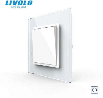 Livolo Manufacturer EU standard Luxury 4 colors crystal glass panel,1way Push Reset switch,restore switches,no logo